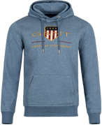 Archive Shield Hoodie - Denim Blue Melange